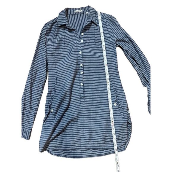 Toad & Co Mixologist Tunic Top Striped Organic Cotton Size Sz XS lagenlook minim - Picture 5 of 8